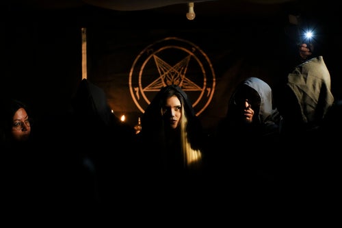 APTOPIX Chile Temple of Satan