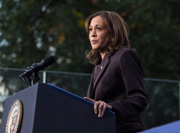 Harris, seen here delivering her concession speech Wednesday at Howard University.