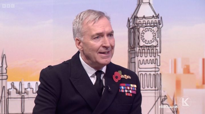 Admiral Sir Tony Radakin on BBC, speaking about concerns about Ukraine