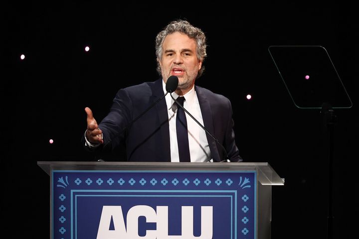 Mark Ruffalo at the ACLU SoCal Bill of Rights Dinner in Los Angeles on Sunday night.