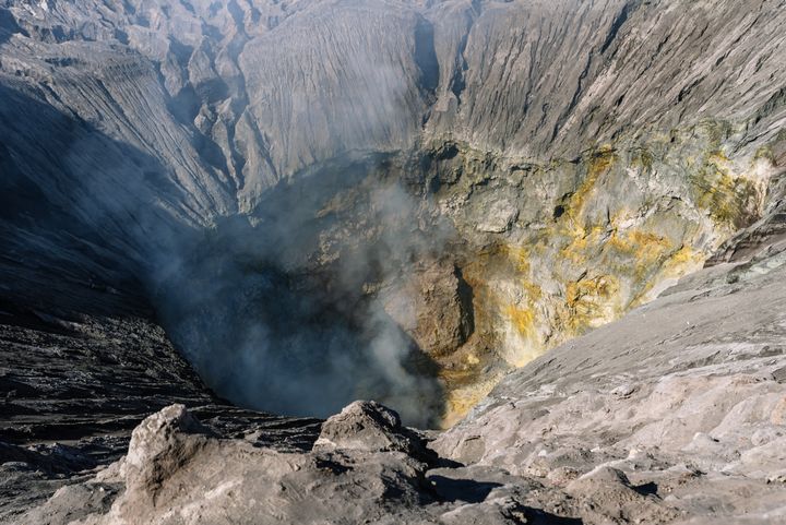 Crater of Bromo volcano