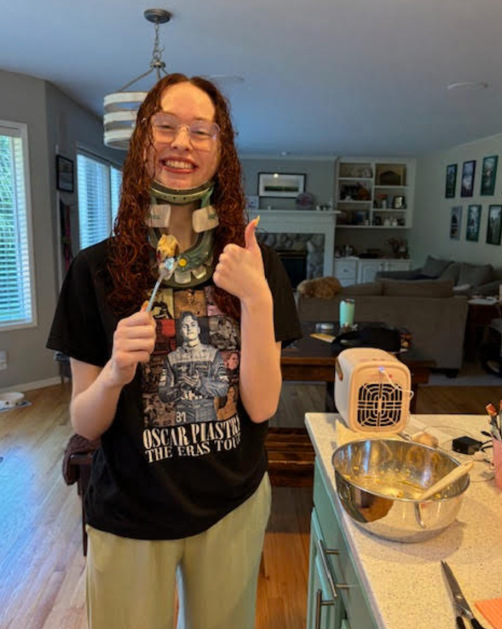 "There's no college or job or social life for Natalie right now, but at least there are cookies," the author writes.