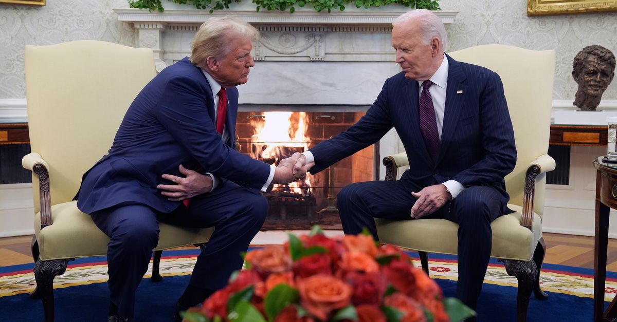 Donald Trump And Joe Biden Meet At White House