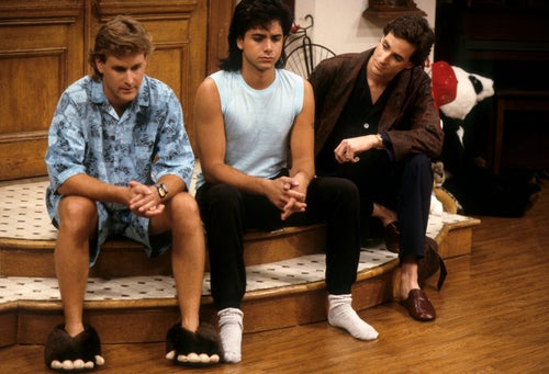 Dave Coulier, left, with "Full House" co-stars John Stamos and Bob Saget in 1987.