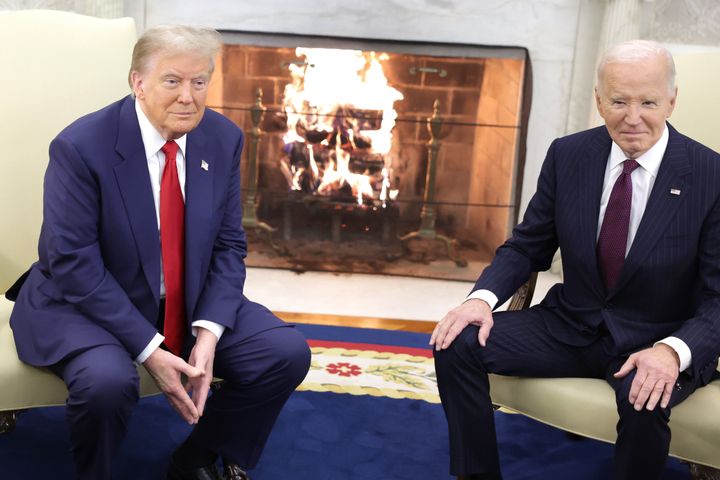 President Joe Biden meets with President-elect Donald Trump in the Oval Office of the White House on Nov. 13, 2024. Trump’s next presidency could usher in a dark time for labor unions.