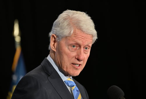 Former President Bill Clinton, seen earlier this month, has defended that while he hasn't personally apologized to Monica Lewinsky for what happened, he has issued a public apology.