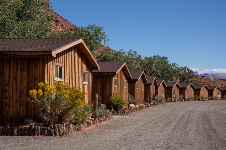 You can access both Arches National Park and Canyonlands National Park from the Red Cliffs Lodge.