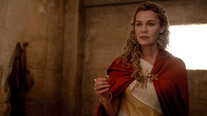 Connie Nielsen in character as Lucilla in Gladiator II