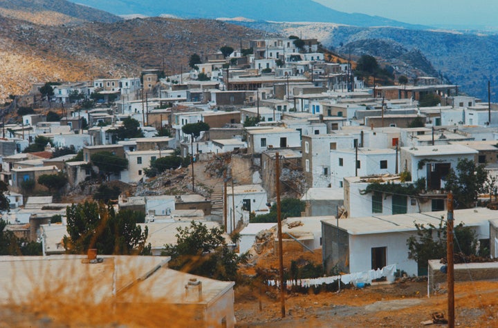 Πανοραμική θέα των Ανωγείων από το μακρινό 1970. 