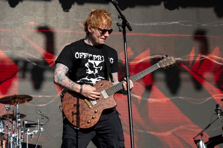 Ed Sheeran on stage in May