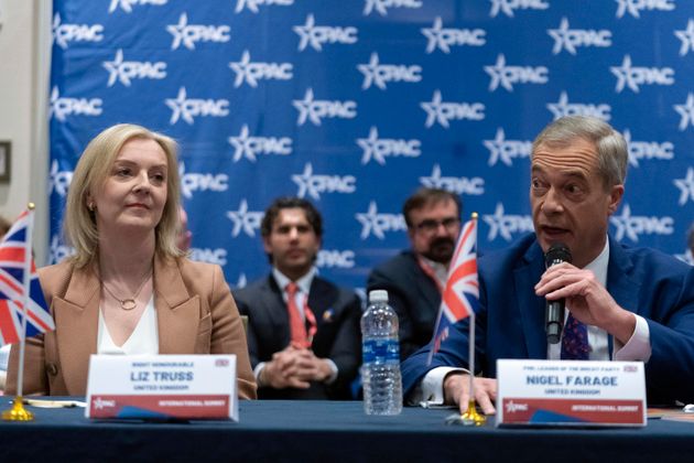 Liz Truss with Nigel Farage at the Conservative Political Action Conference earlier this year.