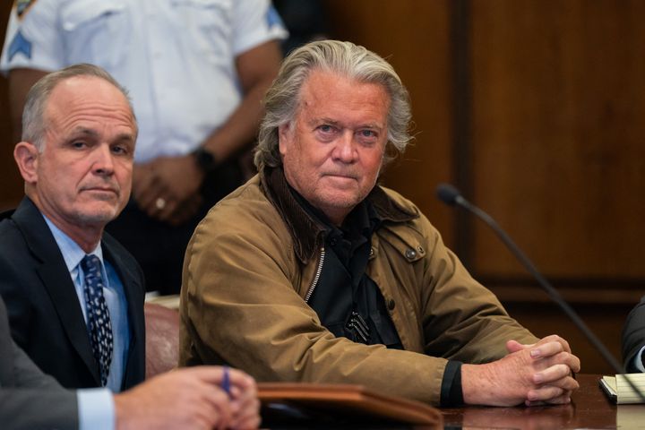 Steve Bannon, a former political adviser to President-elect Donald Trump, attends his court hearing at Manhattan Criminal Court in New York City on Nov. 12.