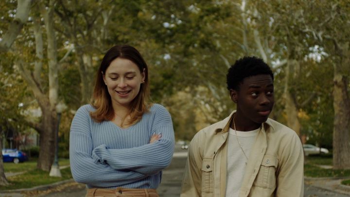 Mina Sundwall as Genevieve and Alex Hibbert as Ben in director Hannah Peterson's coming-of-age drama "The Graduates," which takes place a year after a school shooting.