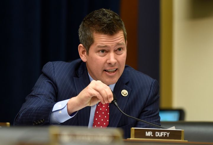 In this Feb. 10, 2016 file photo, Rep. Sean Duffy, R-Wis. speaks on Capitol Hill in Washington. President-elect Donald Trump has nominated for transportation secretary.