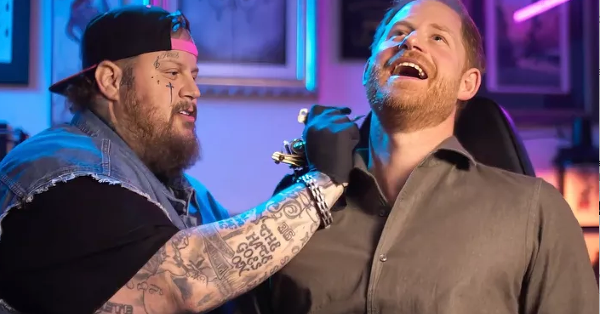 NextImg:Prince Harry Gets A ‘Neck Tattoo’ From Jelly Roll