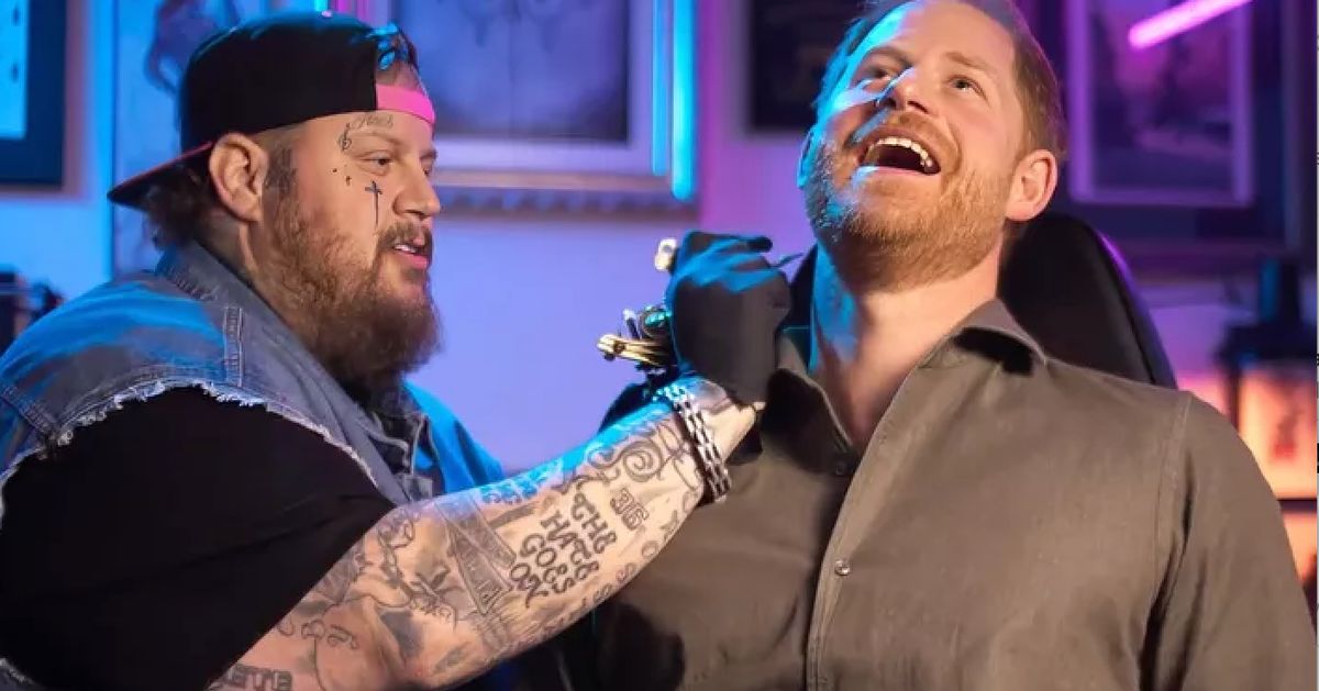 Prince Harry Gets A ‘Neck Tattoo’ From Jelly Roll