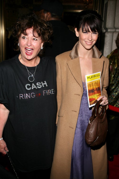 Jennifer Love Hewitt and mom at the opening night of "Ring of Fire" on Broadway in 2006.