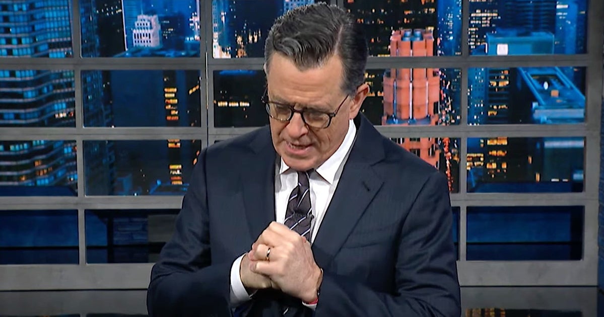 NextImg:Stephen Colbert Offers Up A Scathing 3-Word Prayer For Donald Trump