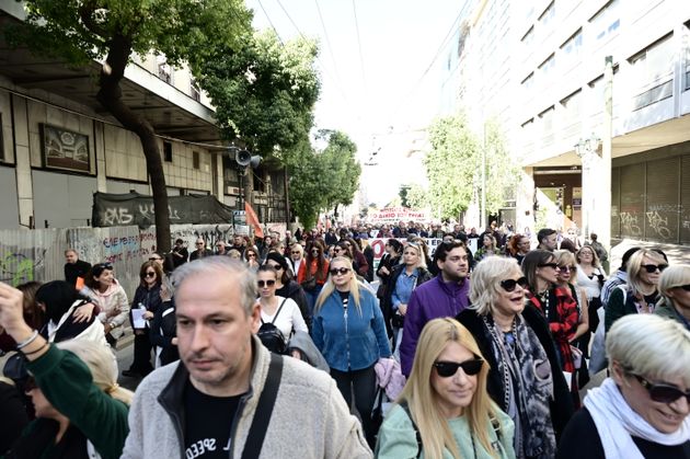 Εικόνες από τις πορείες στην Αθήνα