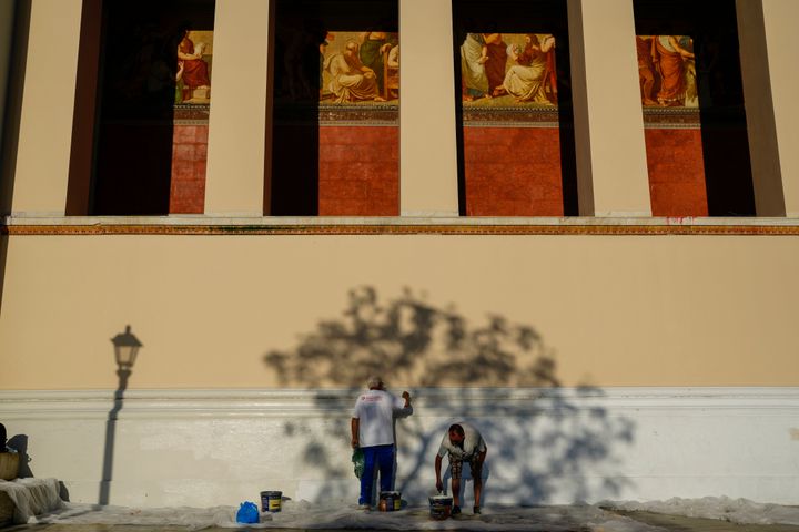 Όψη του κτιρίου του Πανεπιστημίου Αθηνών (15 Οκτωβρίου 2024) 