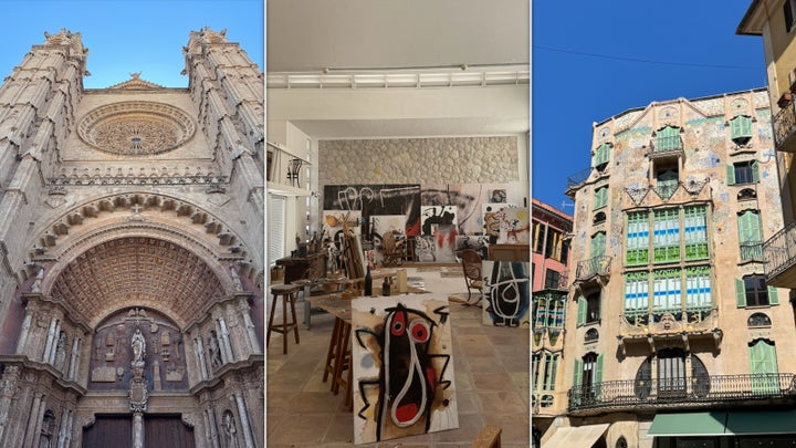 Palma highlights included the towering Catedral-Basílica de Santa María (left), the Fundació Pilar i Joan Miró studio museum (center) and the eye-catching architecture throughout the city (right).