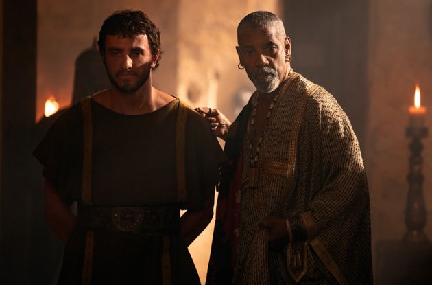 Paul Mescal plays Lucius and Denzel Washington plays Macrinus in Gladiator II.