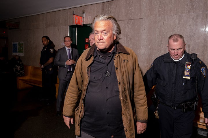 Steve Bannon, a former political adviser toPresident-elect Donald Trump, departs after a hearing in New York City on Nov. 12. He sports a noticeable tan.