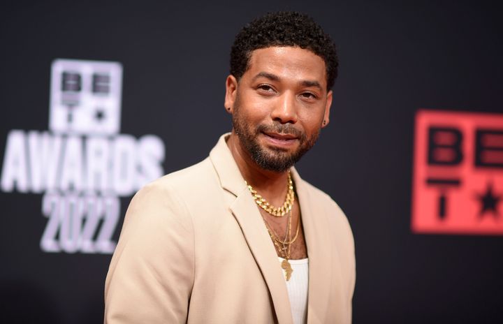 Jussie Smollett arrives at the BET Awards, June 26, 2022, in Los Angeles.