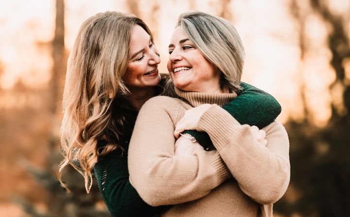 The author is pictured with her wife.