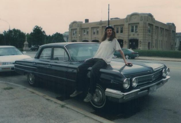 Skummy modeling the author's '62 Buick LeSabre (circa 2000).