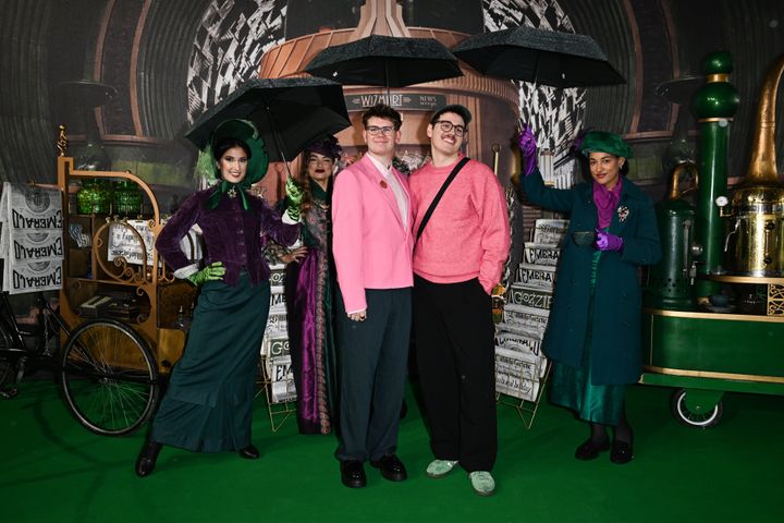 Guests attend the European premiere of "Wicked" at The Royal Festival Hall on Monday in London, England.