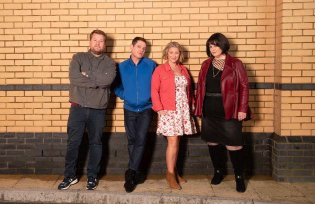 The stars of Gavin & Stacey on the set of the show's last ever episode