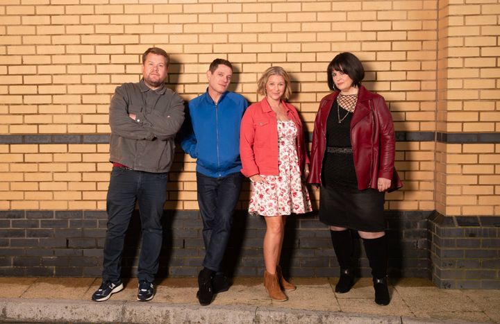 The stars of Gavin & Stacey on the set of the show's last ever episode