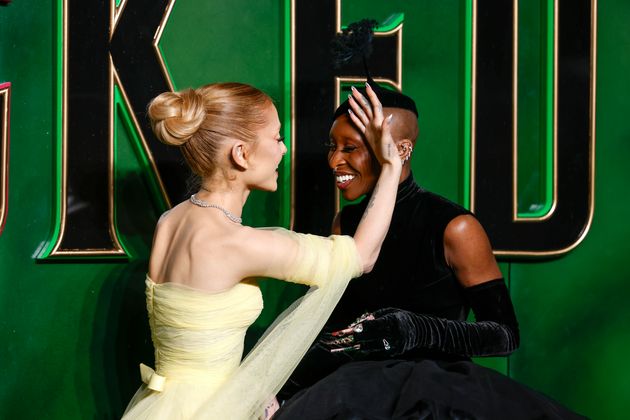 Ariana Grande and Cynthia Erivo at the premiere of Wicked last week