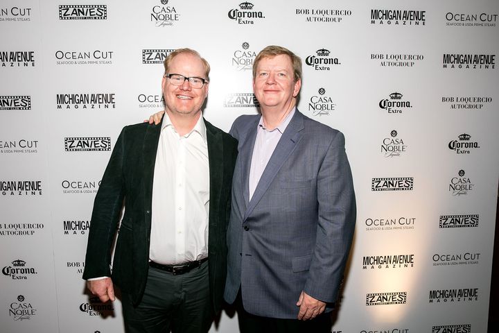 Jim Gaffigan credits his brother Mitch Gaffigan, right, for his impression of Tim Walz. 