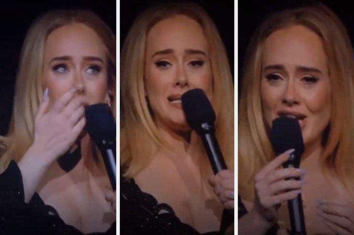 Adele pictured during the final night of her Las Vegas residency