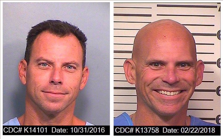 An Oct. 31, 2016, photo provided by the California Department of Corrections and Rehabilitation shows Erik Menendez, left, and a Feb. 22, 2018, photo provided by the California Department of Corrections and Rehabilitation shows Lyle Menendez.