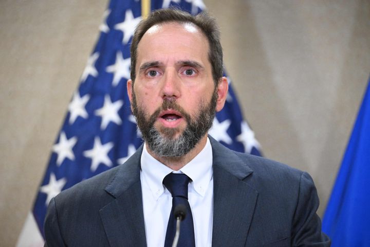 Special Counsel Jack Smith speaks to the press at the Department of Justice in in June 2023.