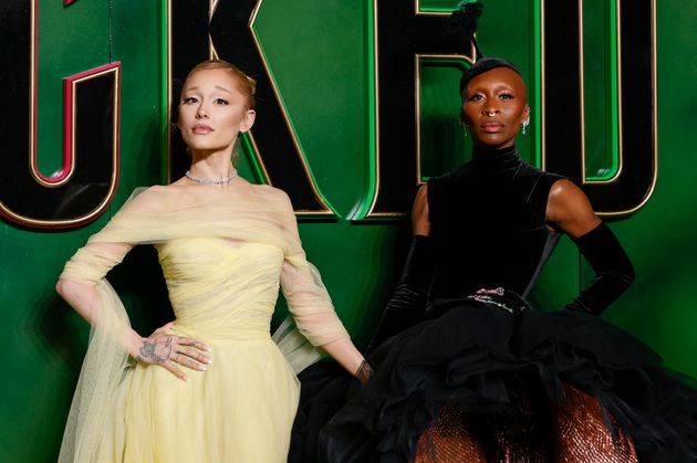 Ariana Grande and Cynthia Erivo at the London premiere of Wicked