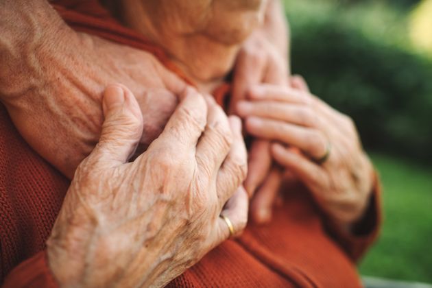 Close-up of support hands