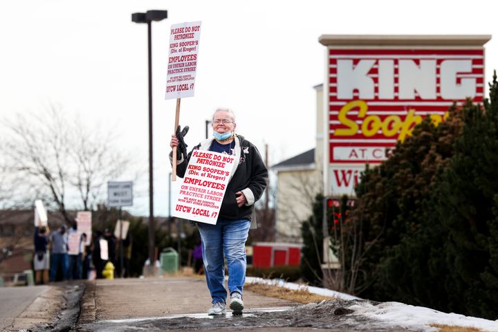 Workers at Kroger-owned King Soopers went on strike in Colorado in 2022.