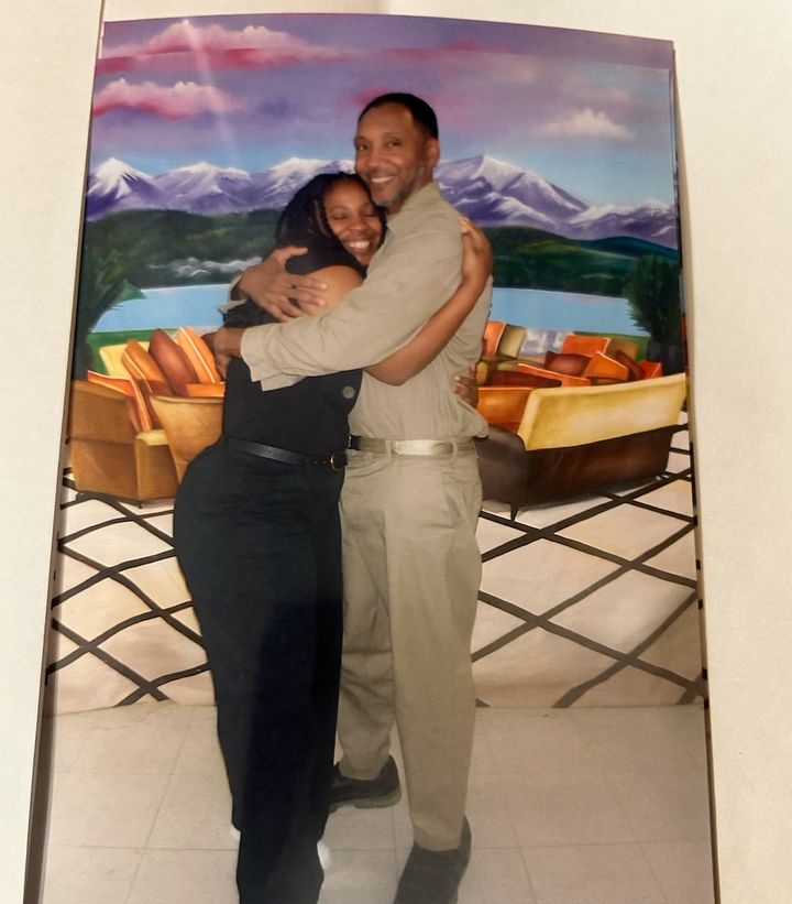 The author with her father. "I still leave visits feeling both grateful to see him and heartbroken that we couldn’t just walk out together," she writes.