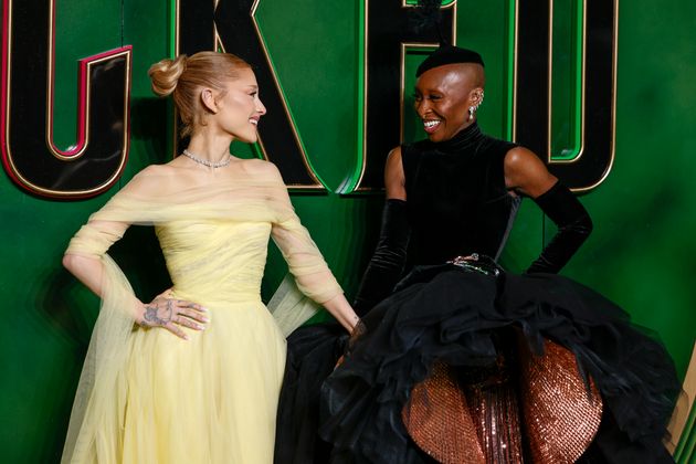 Ariana Grande and Cynthia Erivo at the UK premiere of Wicked