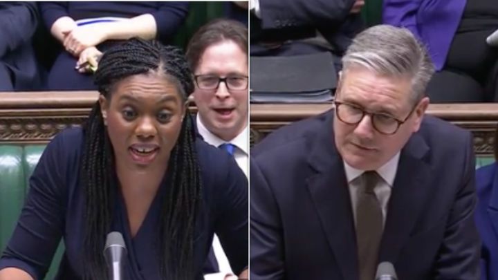 Kemi Badenoch and Keir Starmer at PMQs