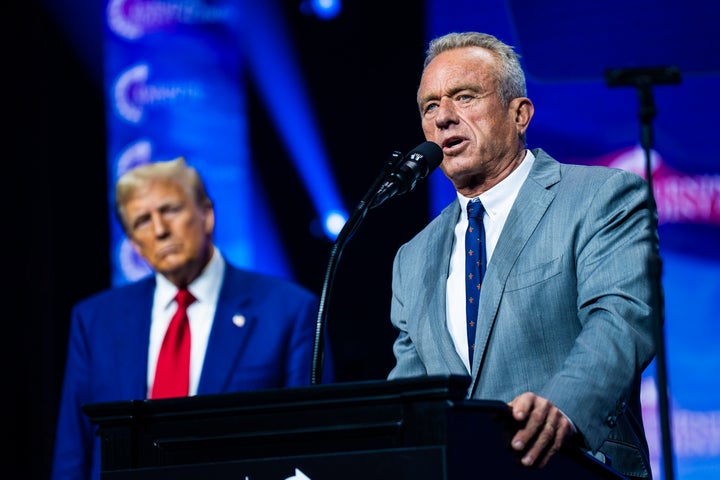 After ending his independent bid for the presidency, Robert F. Kennedy Jr., pictured here at right, endorsed Republican Donald Trump. Trump later selected Kennedy to head the Department of Health and Human Services.