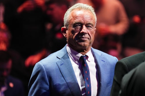 Robert F. Kennedy Jr., shown here Nov. 16 at a UFC fight at New York City's Madison Square Garden, made a baffling claim in a July interview about his heroin use in school.