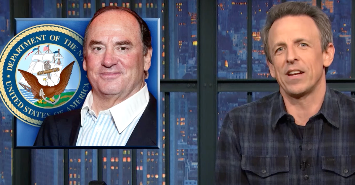 Seth Meyers Sinks Trump's Navy Secretary Pick In Just 1 Brutal Move