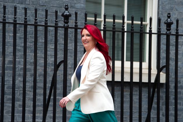 Louise Haigh arrives at Downing Street the day after the general election.