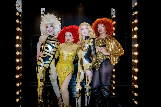 Drag Race UK finalists Kyran Thrax, La Voix, Marmalade and Rileasa Slaves