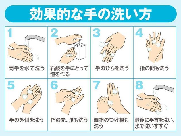 効果的な手の洗い方